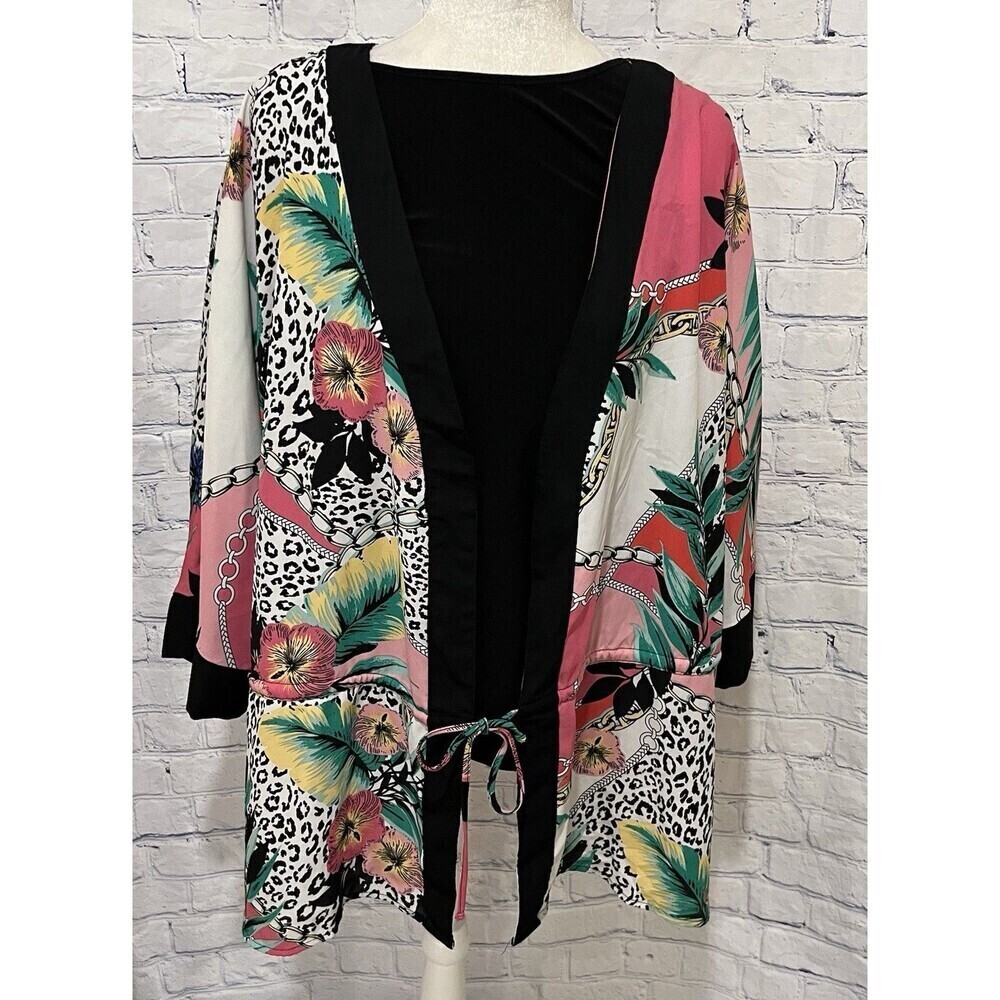 Avenue plus size top Tank And Jacket Attached Lightweight Top Blouse 18/20